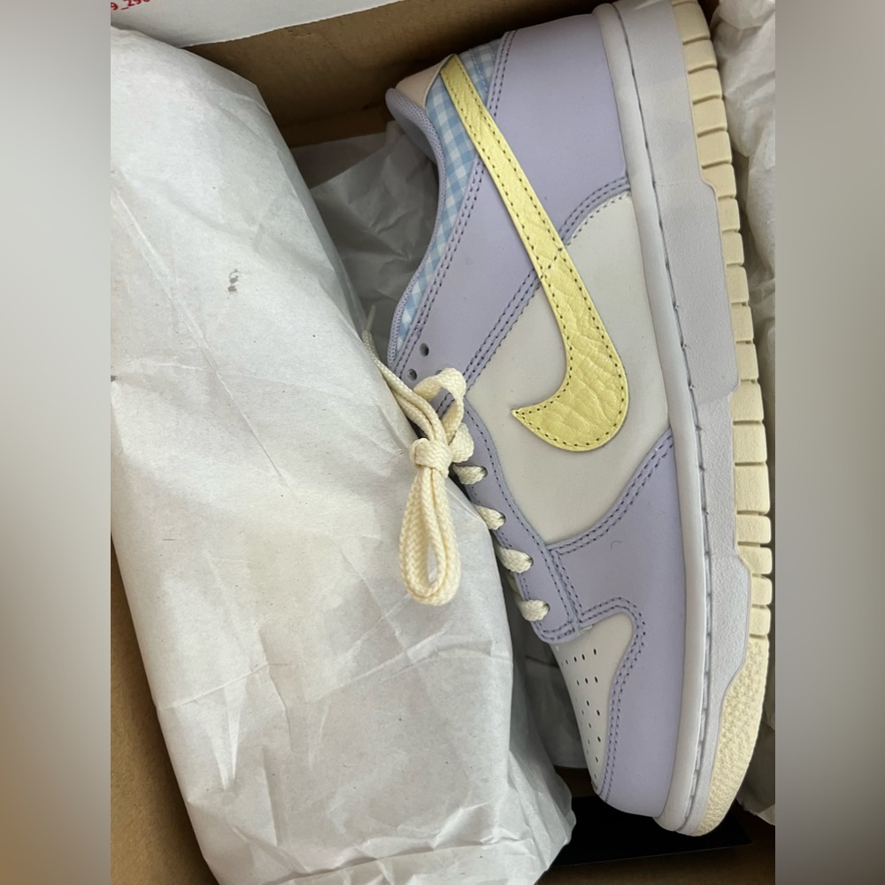 Purple low top dunks
